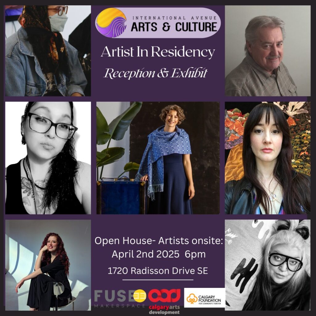 A graphic for the Artists in Residence Program Winter 2025 Reception & Exhibition.